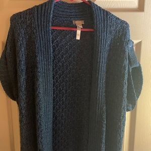 Open Weave Short Sleeve Cardigan